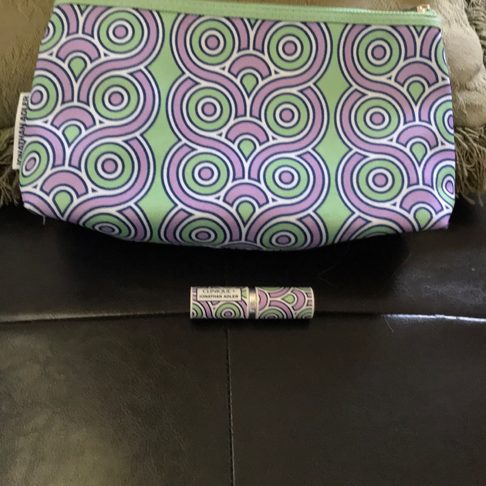 Jonathan Adler Clinique lipstick and makeup bag
